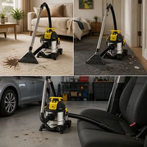 Aspirateur de nouvelle conception de haute qualité, type déshumidificateur, fonction humide/sèche, forte aspiration pour tapis et véhicules. - Product Image 3