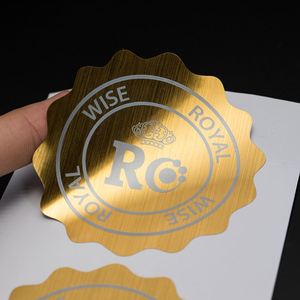 Etiquetas Adhesivas de Vinilo Brillante Plateado con Logotipo Redondo Pequeño Personalizado, Impresión a Color, Hojas de Etiquetas Adhesivas Resistentes al Agua - Product Image 4