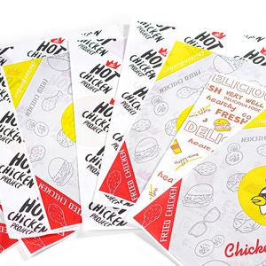 ZJPACK Food Grade Greaseproof PE <b>Paper</b> Printable Sandwich <b>Wrapping</b> for Cake Bread Hamburger - Product Image 4