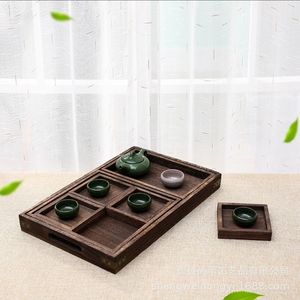 Wooden <b>Tea</b> <b>Tray</b> Set Paulownia Wood Divided Solid Wood For Brewing <b>Tea</b> Residential Use - Product Image 1