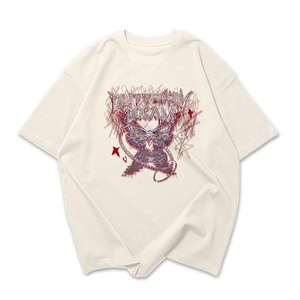 100% High Quality Cotton Hooded Pullover Unisex Winter T-Shirt with Unique <b>Black</b> and Red Butterfly Print Eco-Friendly - Product Image 1