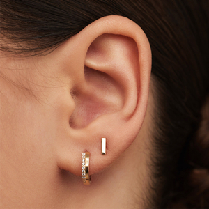ต่างหู CANNER Trendy S925 เงินแท้ ชุบทอง 18K ประดับเพชร CZ ซิคอน ต่างหูแบบหนีบ 9 มม. สำหรับผู้หญิง ขายส่ง - Product Image 6
