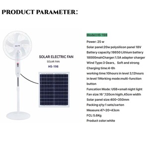 2024 phong cách mới 16 "18 inch năng lượng mặt trời AC <span class=keywords><strong>DC</strong></span> 12V với LED ánh sáng điều khiển từ xa Sạc <span class=keywords><strong>Fan</strong></span> tầng <span class=keywords><strong>fan</strong></span> hâm mộ có thể sạc lại đứng <span class=keywords><strong>Fan</strong></span> - Product Image 3
