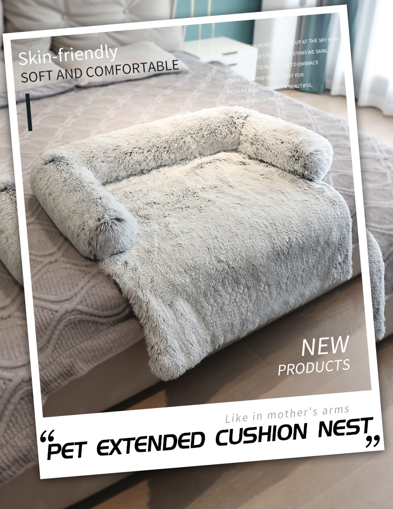 High Quality Personalized Soft Plush Large Pet Sofa Couch Cat Dog Premium Bed For Furniture