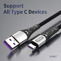 Venta caliente A12T Tipo C Cable DE DATOS USB 1M 2M Fishnet Braid Super Fast 3A Carga para computadoras Compatible Otros teléfonos Metal