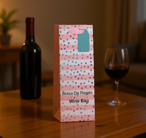 Borsa regalo in carta per vino, stile alla moda - Product Image 2