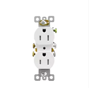 LEISHEN US standard 2 gang wall socket usb wall outlet without panel