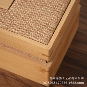 Caja de regalo de bambú rectangular hecha a mano, caja de almacenamiento de madera maciza para té o embalaje de regalos - Product Image 2