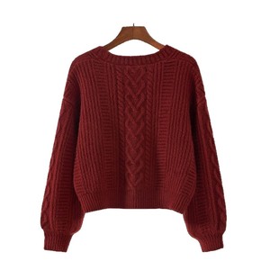 Suéter Annshine con Cuello en V, Holgado, Estilo Casual para Mujer, Ropa de Abrigo Otoño-Invierno 2026, Nuevo Cárdigan Corto de Punto Trenzado Vintage - Product Image 5