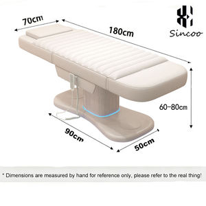 Luxury Green Spa Facial Beauty Bed Leather Base 3 Motor King Size Electric <b>Adjustable</b> Massage Bed for Hotel & School Use - Product Image 5