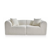 Canapé modulaire en tissu 2 places de style italien minimaliste moderne, design de créateur, pour salon, compressé sous vide, meuble gain de place