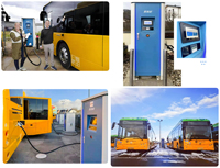 Station de recharge pour véhicules électriques de haute qualité SL GB CCS1 CCS2 CHAdeMO 75-360kW IP54 Courant de sortie CC Nouveau 2 pistolets 99% d'efficacité