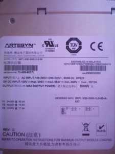 Artesyn Astec سلسلة AC/DC IMP1-3Q0-3W0-1L0-00-A-617 الثلاثي 24V 48V 12V 1200W-1500W تحويل التيار الكهربائي - Product Image 4