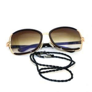 Lunettes de lecture et de soleil à chaîne torsadée en cuir, style tressé, très tendance - Product Image 2