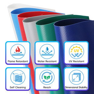 Không Thấm Nước 650 Gsm Tarpaulin Cuộn Vải Nhựa <span class=keywords><strong>Pvc</strong></span> Vinyl Vải 0.9Mm <span class=keywords><strong>Pvc</strong></span> Tarpaulin CuộN - Product Image 2