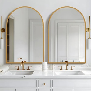 Specchio da bagno con cornice in metallo specchio - Product Image 1
