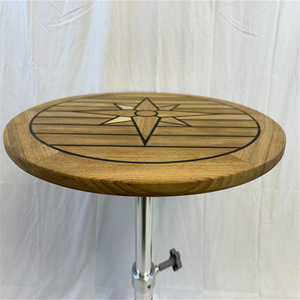 Mesa Redonda de Teca con Diseño de Estrella, 650 mm de Diámetro, para Yates, Autocaravanas y Accesorios Marinos, Bordes Elegantes, Gran Venta - Product Image 4