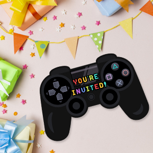 Invitations de fête d'<span class=keywords><strong>anniversaire</strong></span> de jeu vidéo avec des enveloppes-Invitations de remplissage en forme - Product Image 3
