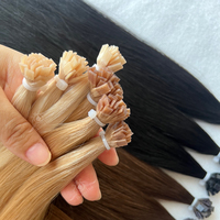 Extensions à pointe plate populaires Cabello Humano Extensions de cheveux naturels à pointe K Cheveux humains russes