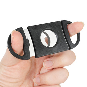 Double Blade Plastic Cigar <b>Cutter</b> Square Shape Stainless Steel Blades Portable For Cigar Accessories - Product Image 1