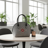 Sac de rangement en feutre pliable à grande capacité réutilisable avec poignée renforcée souple pour les courses au supermarché, les courses quotidiennes