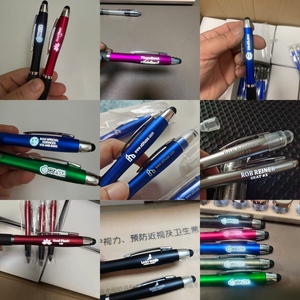 <strong>Promotional</strong> <strong>LED</strong> <strong>Light</strong>-Up Plastic Ballpoint <strong>Pen</strong> <strong>with</strong> Soft Touch Screen Custom Logo UV Printed Portable - Product Image 5