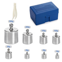 1000g poids d'étalonnage Gram précision balance en acier Kit de poids d'étalonnage ensemble pince à épiler balance numérique balance de laboratoire