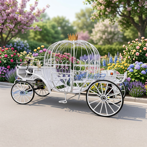 Luxury Large Electric Cinderella Carriage High Quality All-Gold Sculpture <b>Pumpkin</b> Special Transportation - Product Image 1