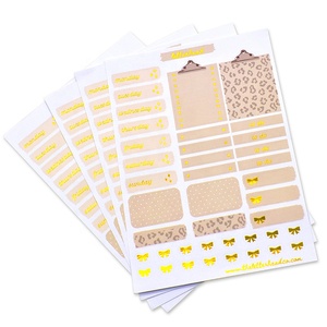 Fabricant de feuilles d'autocollants décoratifs personnalisés pour agendas et journaux, feuilles d'autocollants découpés <span class=keywords><strong>sur</strong></span> mesure - Product Image 3