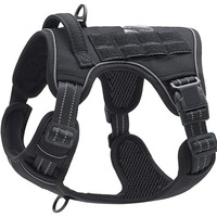 Harnais tactique en tissu Oxford Winners 0-1 pour chien, avec poignée réglable pour grands chiens et gilet
