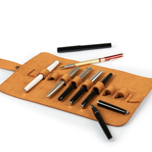 Estuche enrollable para bolígrafos <span class=keywords><strong>de</strong></span> cuero PU vintage, organizador <span class=keywords><strong>de</strong></span> lápices creativo para viaje, bolsa enrollable plegable para bolígrafos - Product Image 2