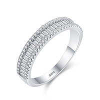 Nouvelle bague de couple en forme de goutte d'eau entièrement micro-sertie de diamants, en argent sterling S925, par la fabrique de bijoux MuShan – Ensemble de bagues tendance pour femme
