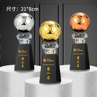Trofeos de baloncesto/fútbol de resina metálica personalizados, competiciones deportivas, premio de recuerdo, premio de oro, plata y cobre, trofeo de cristal