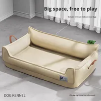 Lit pour chien en cuir détachable écologique moderne toutes saisons avec motif animal pour chiens de taille moyenne/grande, imperméable
