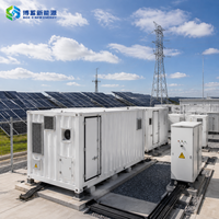 Système de stockage d'énergie par batterie LiFePO4 conteneurisé BESS 1MWh-5MWh, hybride solaire-éolien, réseau RS485, refroidissement liquide BOX-E001 OEM