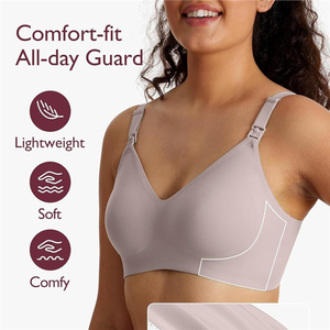 Customized Ladies Maternity Nursing Bras Breastfeeding Wirefree Full Coverage Supportive Push Up Seamless Padded Bra