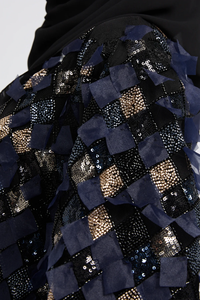 Nueva Abaya Moderna 2026 con Diseño Geométrico Cuadrado, Adornos de Tul, Estilo Dubai para Mujer - Product Image 2