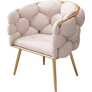<span class=keywords><strong>Fauteuil</strong></span> moderne de luxe en velours avec pieds en métal doré de style nordique pour le salon d'hôtel, le mariage et l'extérieur. - Product Image 2