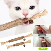 Jouet à mâcher naturel Matatabi pour chat, bâtonnets de nettoyage des dents, herbe à chat, accessoires pour chats