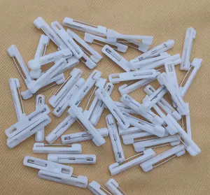 Factory Safety Pins Bulk Packing White Plastic Self Adhesive Bar Pins Safety Pins For Name Tags ID Badges Flowers And Other Craft Items