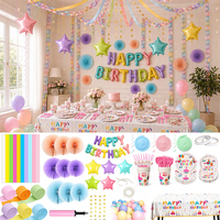 Kit de décoration de fête pastel avec guirlande de 600 chaînes de papier, bandes de papier DIY pour la décoration de la maison, les anniversaires et les bannières