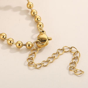 All'ingrosso delle donne delle collane del pendente di modo delle donne in acciaio inossidabile Set bracciali collana della clavicola con catena a maglia personale - Product Image 6