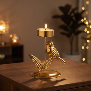 Gold Metal Bird <b>Tea</b> Light Candle Holder Decorative Lantern <b>Stand</b> for Home Wedding Christmas Decor - Product Image 5