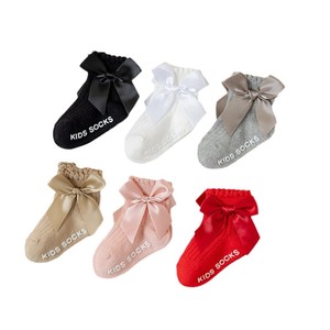 Trẻ em vớ chống trượt mùa thu mùa đông giữa ống Spandex/cotton thấm mồ hôi & thoáng khí nhỏ cỡ trung bình - Product Image 5