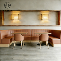 Ensemble de mobilier moderne pour café, restaurant, table et chaise demi-cercle, banquette, canapé