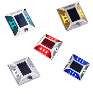 Highway Road <span class=keywords><strong>Reflector</strong></span> Blinker Marker Light Aluminio Solar Led Road Stud Cat Eye - Product Image 6