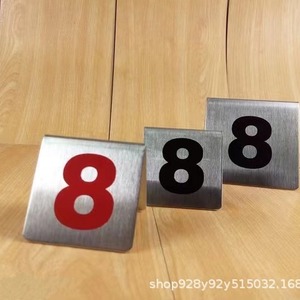 Stainless Steel <b>Table</b> Number <b>Card</b> Rectangle Black Durable Minimalist Design For Restaurant Place <b>Cards</b> - Product Image 5