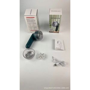 เครื่องกำจัดขุยไฟฟ้าสำหรับเสื้อผ้าทำด้วยผ้าขนสัตว์ ชาร์จ USB ได้ สีขาว ชมพู เขียว ใบมีดสแตนเลส - Product Image 2
