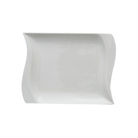 Assiette carrée en porcelaine, série Corner, compatible micro-ondes, design nordique minimaliste, assiette à soupe, assiette à pâtes pour hôtel