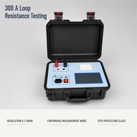 Testeur de résistance de contact 300A, micro-ohmmètre avec résolution de 0,1μΩ pour le test des disjoncteurs